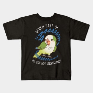 Green Quaker Parrot Aaaa Kids T-Shirt